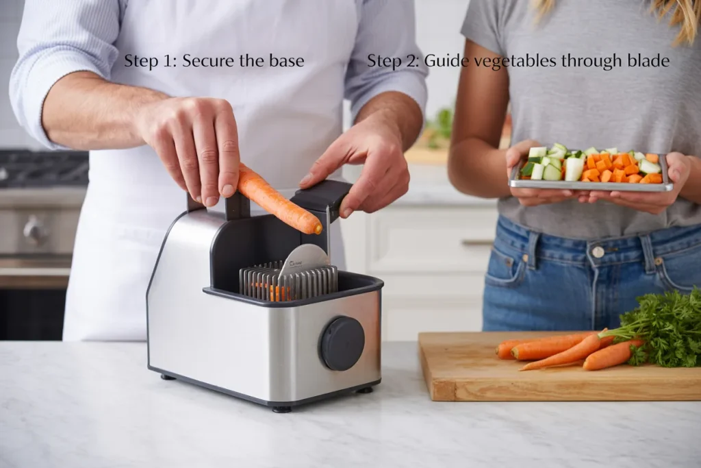 How to use a vegetable chopper
