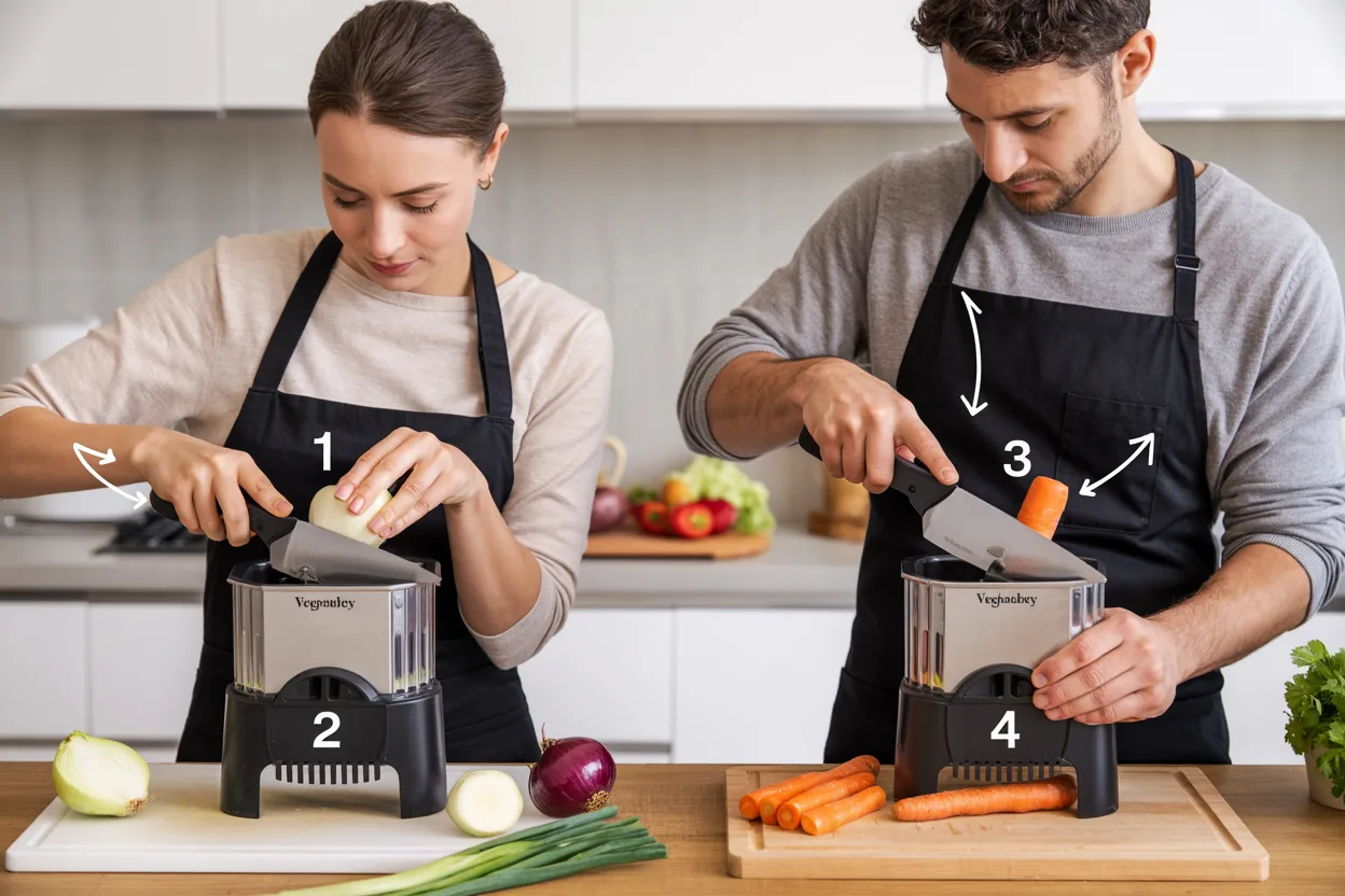 How to use a vegetable chopper
