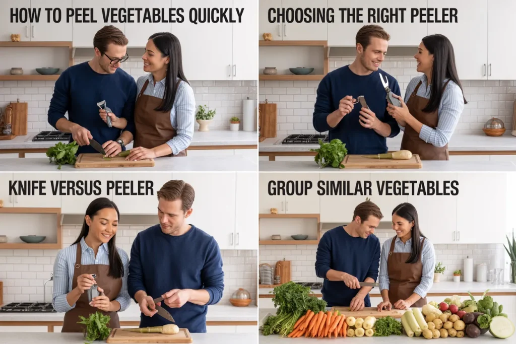 How to peel vegetables quickly