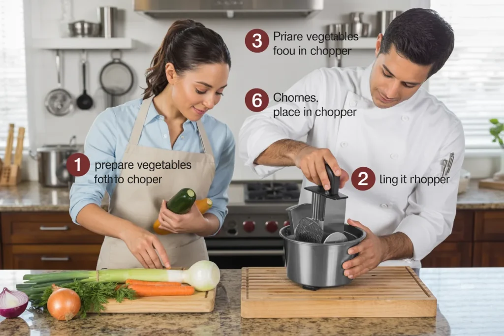 How to use a vegetable chopper