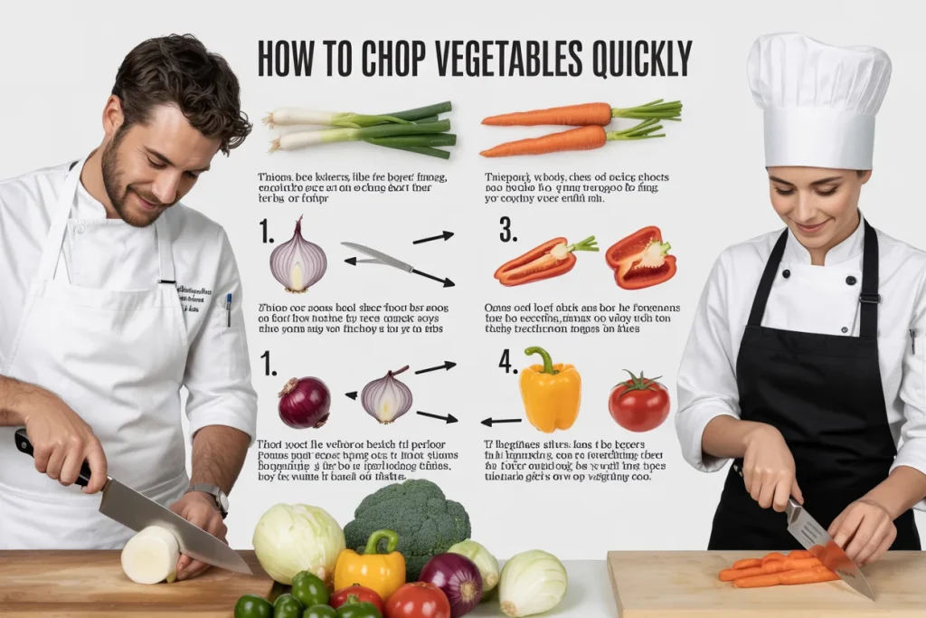 How to chop vegetables quickly