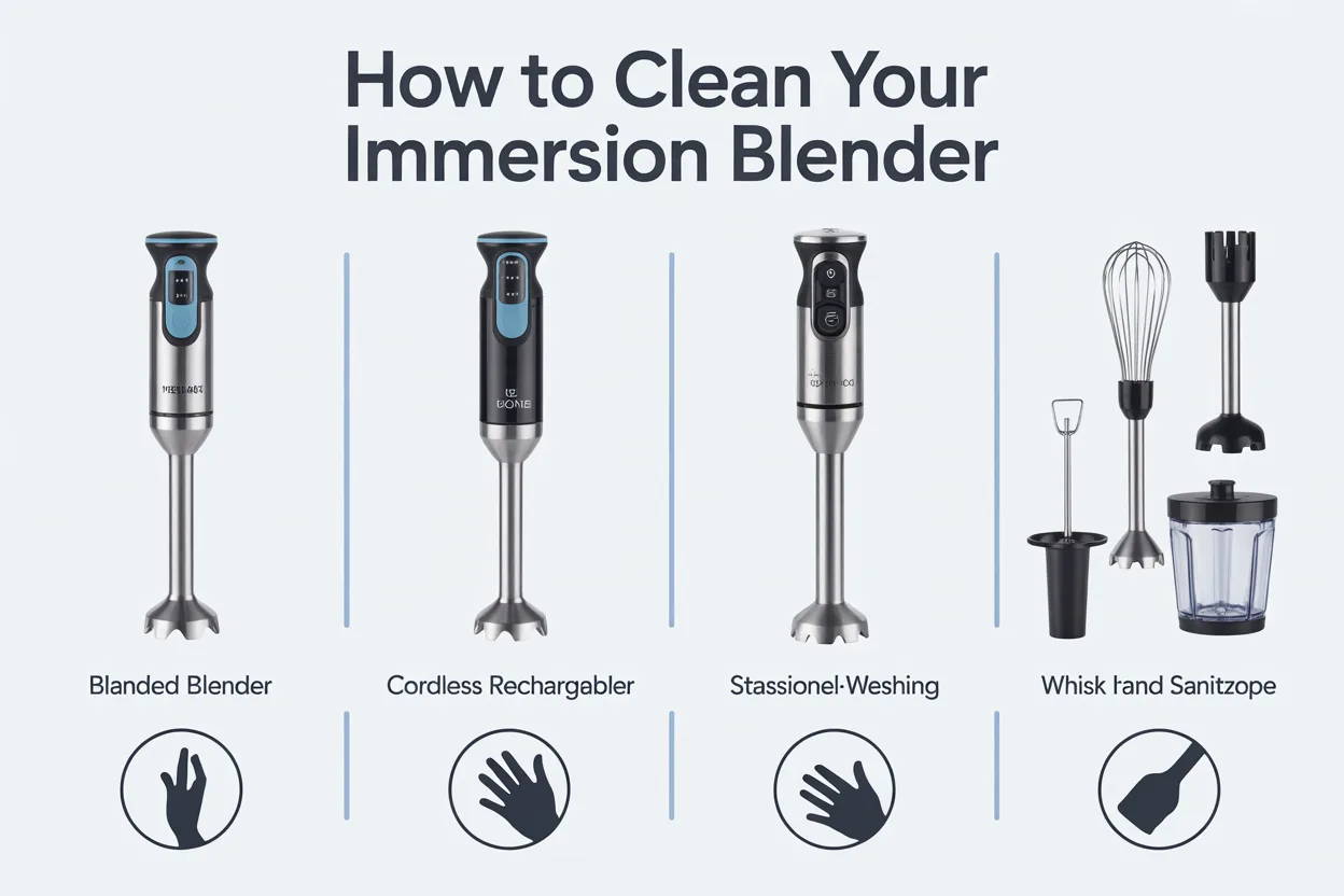 how to clean an immersion blender