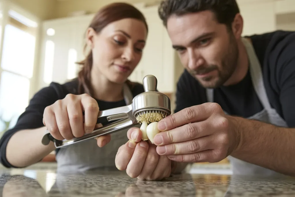 How to Use a Garlic Press at Home