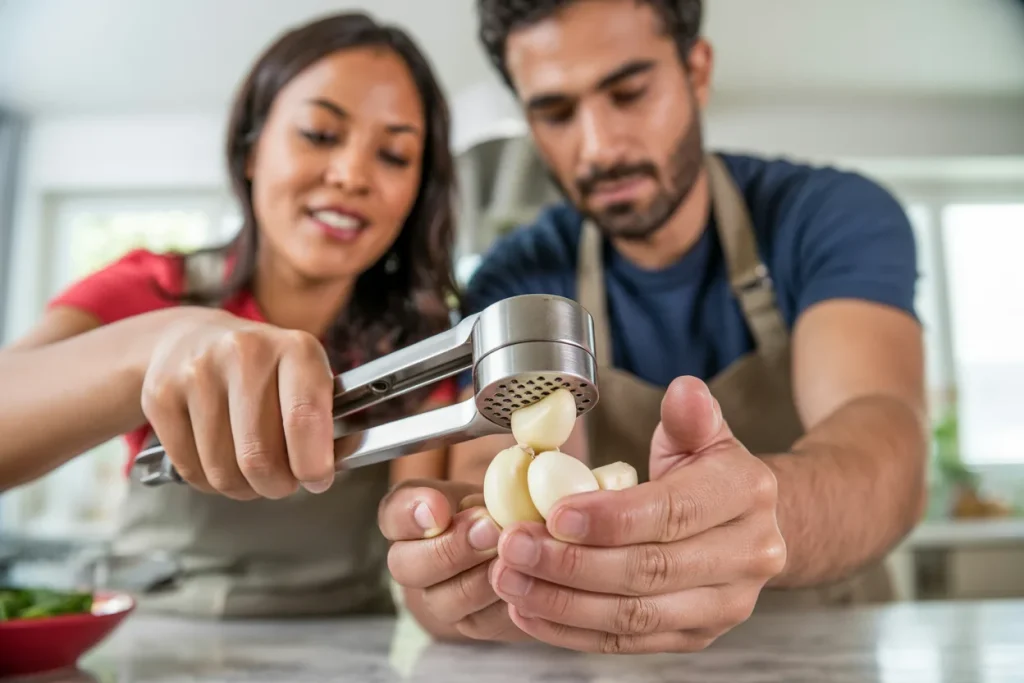 How to Use a Garlic Press at Home