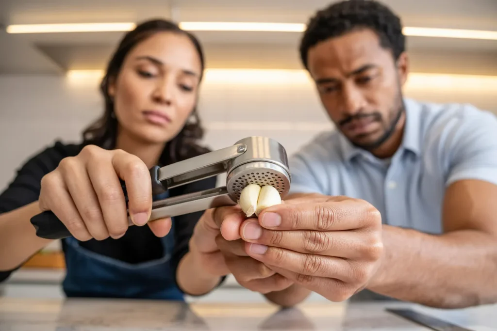 How to Use a Garlic Press at Home