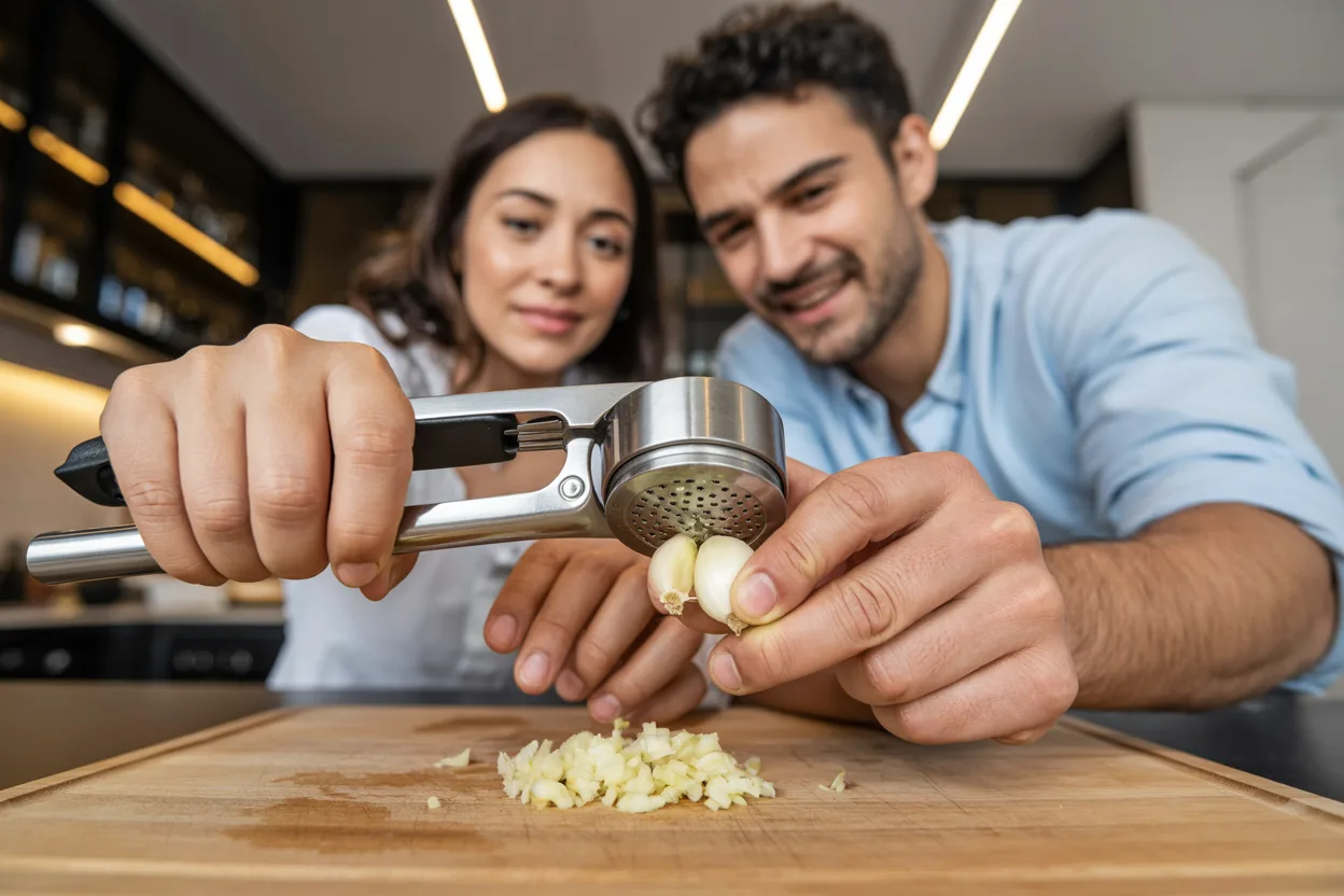 How to Use a Garlic Press at Home Easily