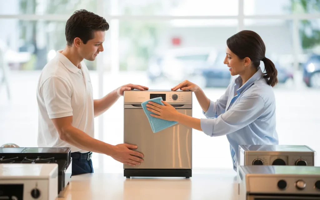 how to clean a countertop dishwasher